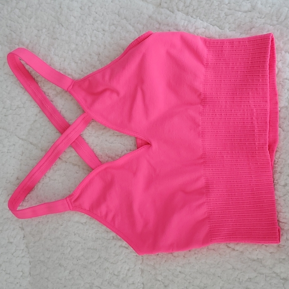 Free People Tops - Free People Good Karma Crop bright pink